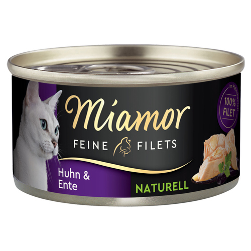 Miamor Feine Filets Naturell mit Huhn & Ente 80 g - 24 Stück