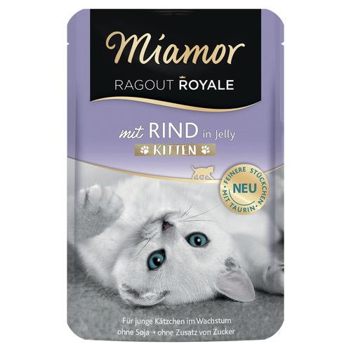 Miamor Ragout Royale Kitten mit Rind in Jelly 100 g - 22 Stück