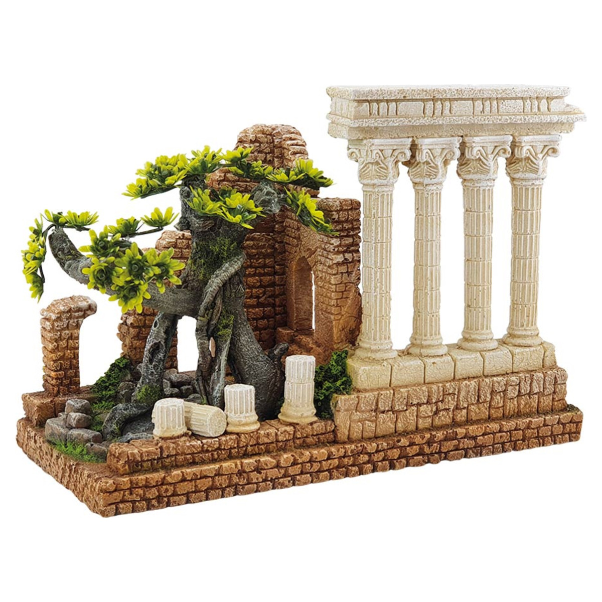 Nobby Torre Con Bonsai Per Acquario - Decorazione 9x10x15 Cm, Poliresina