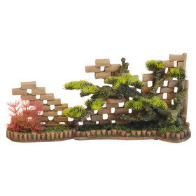 Abbildung Nobby Aquariendekoration Aqua Ornaments Mauerreste mit Pflanzen