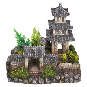 Abbildung Nobby Aquariendekoration Asiatischer Tempel mit Pflanzen