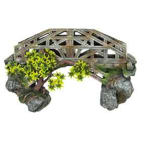 Abbildung Nobby Aquariendekoration Brcke mit Pflanzen