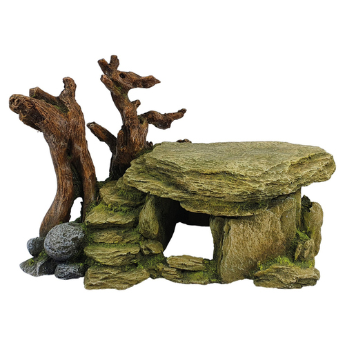 Nobby Aquariendekoration Felshöhle mit Holz
