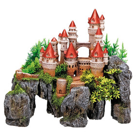 Abbildung Nobby Aquariendekoration Landschaft Schloss mit Pflanzen