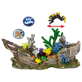 Abbildung Nobby Aquariendekoration Schiffswrack und Taucher mit Ausstrmer
