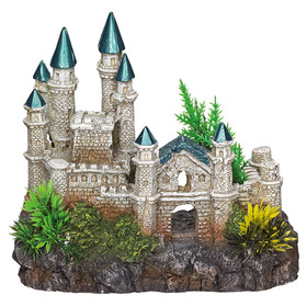 Abbildung Nobby Aquariendekoration Schloss mit Pflanzen, dunkle Dcher