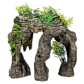 Abbildung Nobby Aquariendekoration Stein mit Pflanzen, 24,5 x 14 x 25 cm
