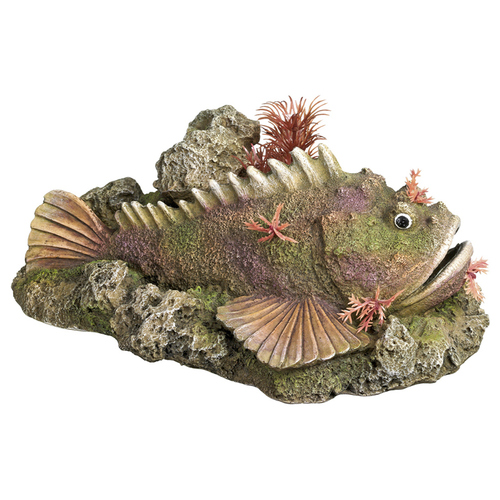 Nobby Aquariendekoration Steinfisch mit Pflanzen