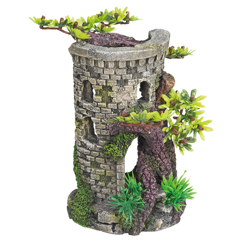 Nobby Aquariendekoration Turm mit Bonsai