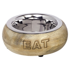 Nobby Edelstahlnapf Eat mit Holzring