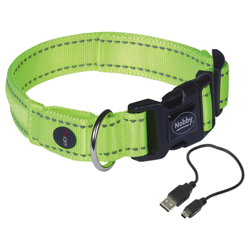 Nobby Flash Mesh LED Halsband neongelb | Reflektierend
