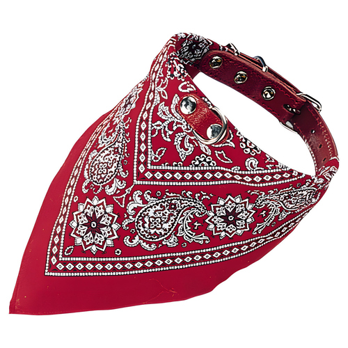Nobby Halsband mit Tuch rot mit Motiv, Länge: 35 cm