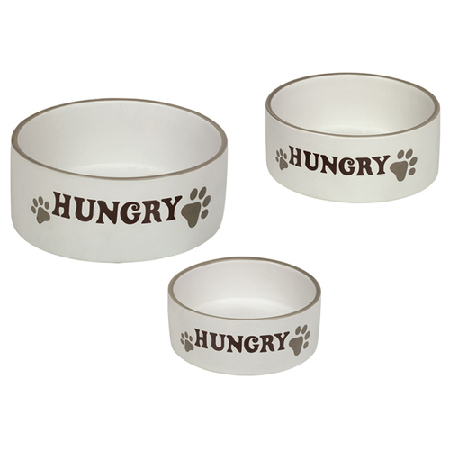 Nobby Hunde Keramiknapf Hungry creme