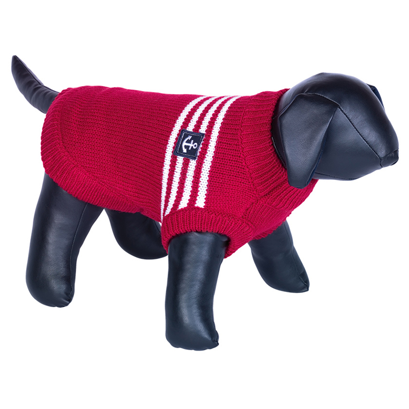 Nobby Hundepullover 'Snowflake' Rot - Winter Pulli Für Hunde 45cm Mikrofaser