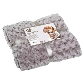 Abbildung Nobby Hundedecke Fleece Plaid Super Soft hellgrau