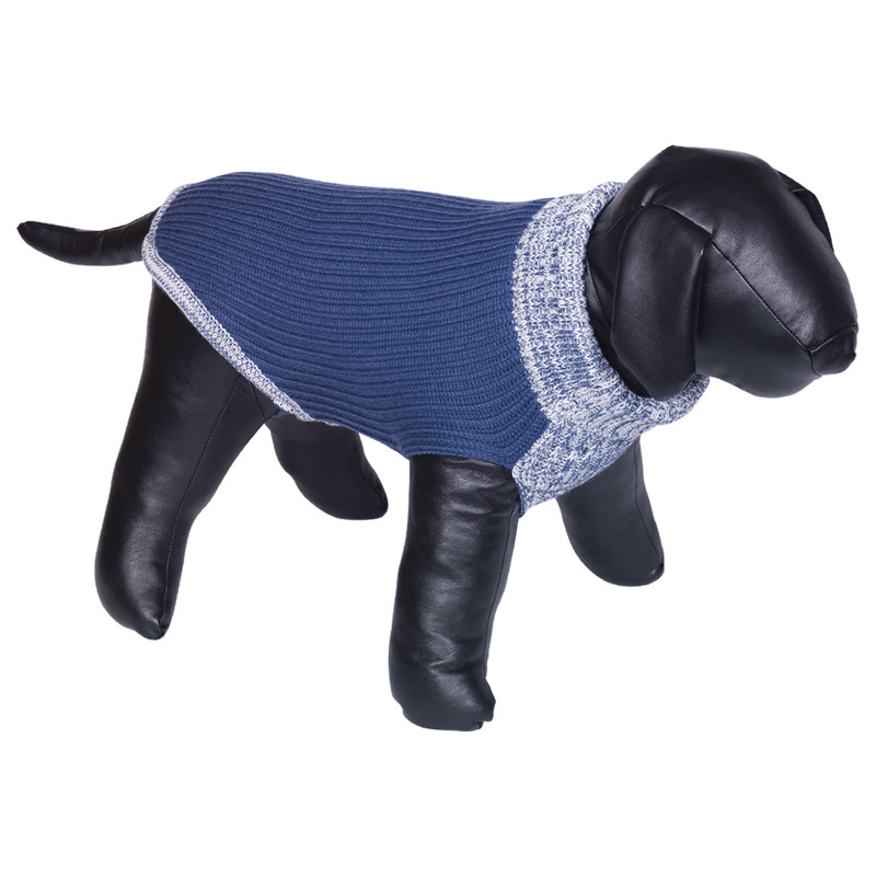 Hundepullover Für Große Hunde – Warmer Winterpulli Mit Rollkragen, Weich & Dehnbar (Blau)