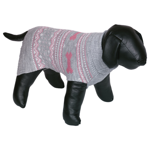 Nobby Hundepullover Mundo hellgrau-pink