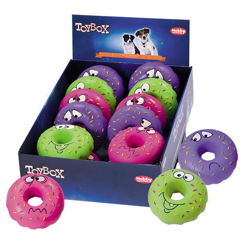 weitere Abbildung Nobby Hundespielzeug Donut mit Gesicht aus Latex