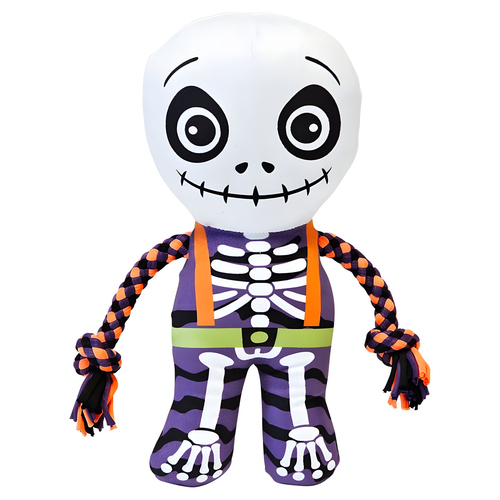 Nobby Hundespielzeug Halloween Plüsch Skelett mit Seil