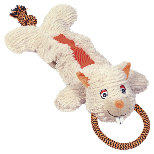 Nobby Hundespielzeug Plüsch Nager Stretch mit Seil