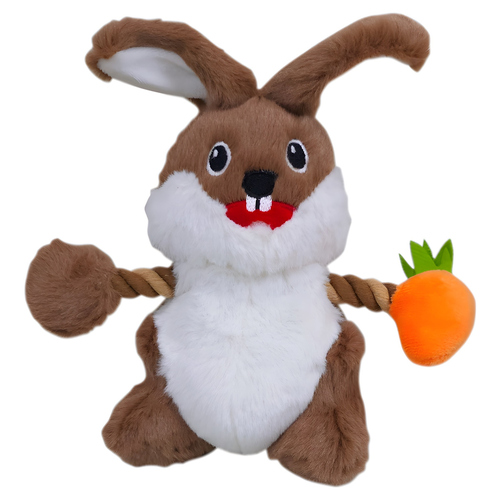 Nobby Hundespielzeug Plüsch Osterhase mit Seil