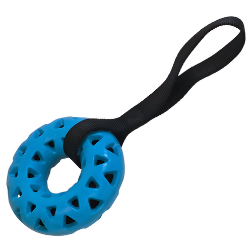Nobby Hundespielzeug Ring mit Band aus TPR