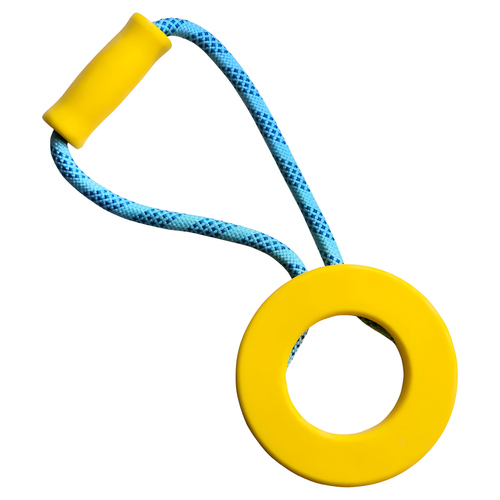 Nobby Hundespielzeug TPR Ring mit Seil und Griff