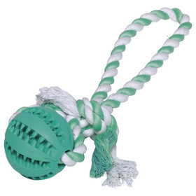 Abbildung Nobby Hundespielzeug Vollgummi Dental Line Ball mit Seil
