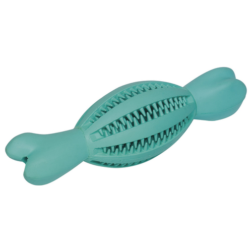 Nobby Hundespielzeug Vollgummi Dental Line Rugbyball mit Knochen
