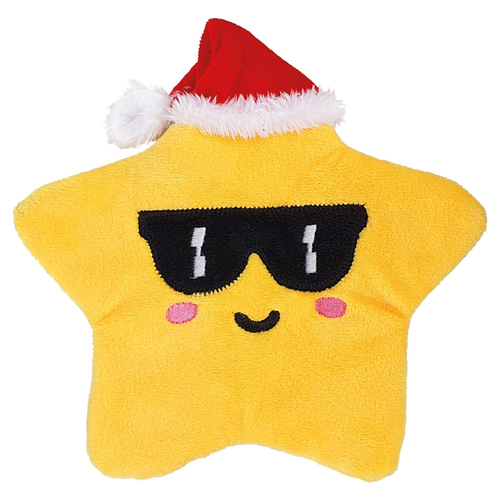 Nobby Hundespielzeug Xmas Plüschstern "Cool" gelb
