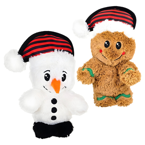Nobby Hundespielzeug Xmas Schneeman oder Lebkuchenmann aus Plüsch