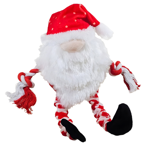 Nobby Hundespielzeug Xmas Wichtel mit elastischen Beinen aus Plüsch