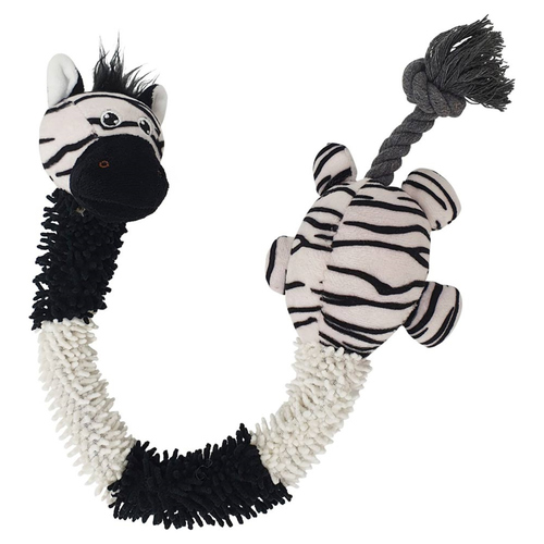 Nobby Hundespielzeug Zebra mit innen liegendem Seil