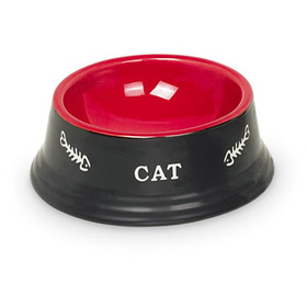 Abbildung Nobby Katzen Keramiknapf Cat schwarz/rot