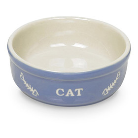 Abbildung Nobby Katzen Keramikschale Cat hellblau/beige