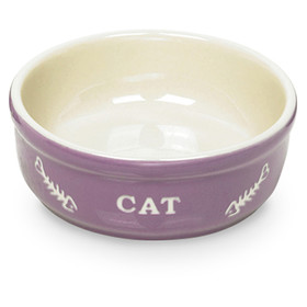 Abbildung Nobby Katzen Keramikschale Cat lila/beige