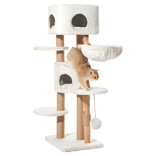 Nobby Katzen Kratzbaum Loya braun/weiß meliert