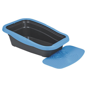 Abbildung Nobby Katzentoilette mit Vorleger Nella Kit blau/grau