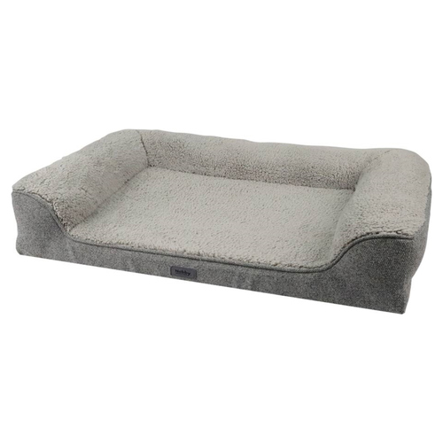 Nobby Komfortsofa Calbu eckig mit Rand grau