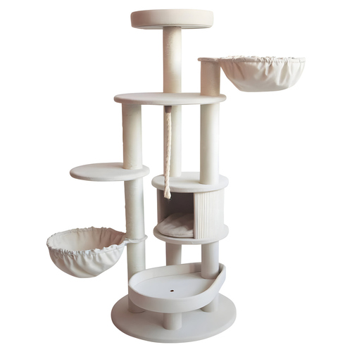Nobby Kratzbaum Fida cream-leinenoptik Katzen Spielplatz mit Hhle und  Sisal | eBay.de