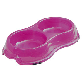 Abbildung Nobby Kunststoff Doppelnapf transparent pink
