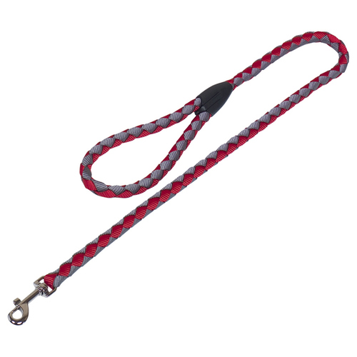 Nobby Corda Hundeleine rot/grau Nylon rund gewebt robust Alltag Hundebedarf  | eBay