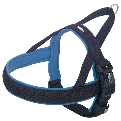Nobby Hundeleine Mesh Preno, Blau, 120 Cm – Neopren Gefüttert, Weicher Griff, Metallteile Matt Silber