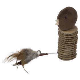 Abbildung Nobby Plschvogel mit Kartonscheiben, Glocke und Federn