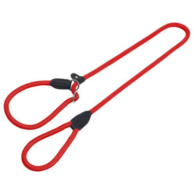 Nobby Führleine Für Hunde – Braun, 200 Cm Länge, 9 Mm Breite, Aus Nylon Mit Lederbesatz