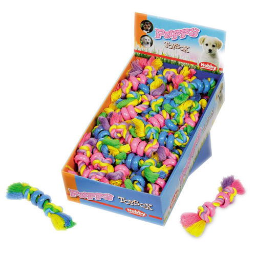 Nobby Rope Toy, Seil mit Vollgummi für Welpen