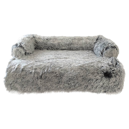 Nobby Sofamatte Nuru eckig grau, Maße: 110 x 85 x 15 cm