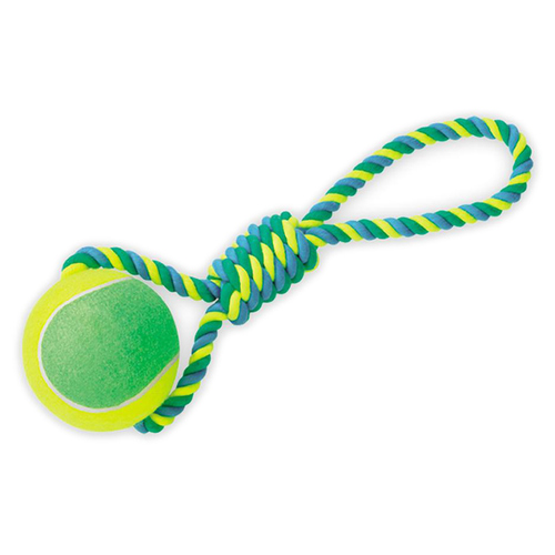 Nobby Spielseil mit Tennisball XXL, Maße: 50 cm