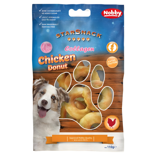 Nobby StarSnack BBQ Chicken Donut Collagen 110 g