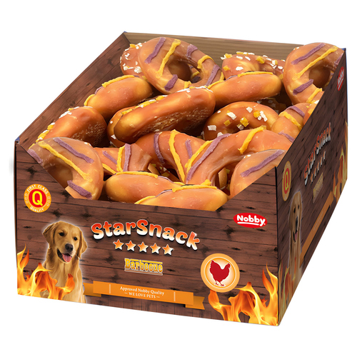 Produktbild von Nobby StarSnack BBQ Chicken Donut Mix L - 30 x 110 g